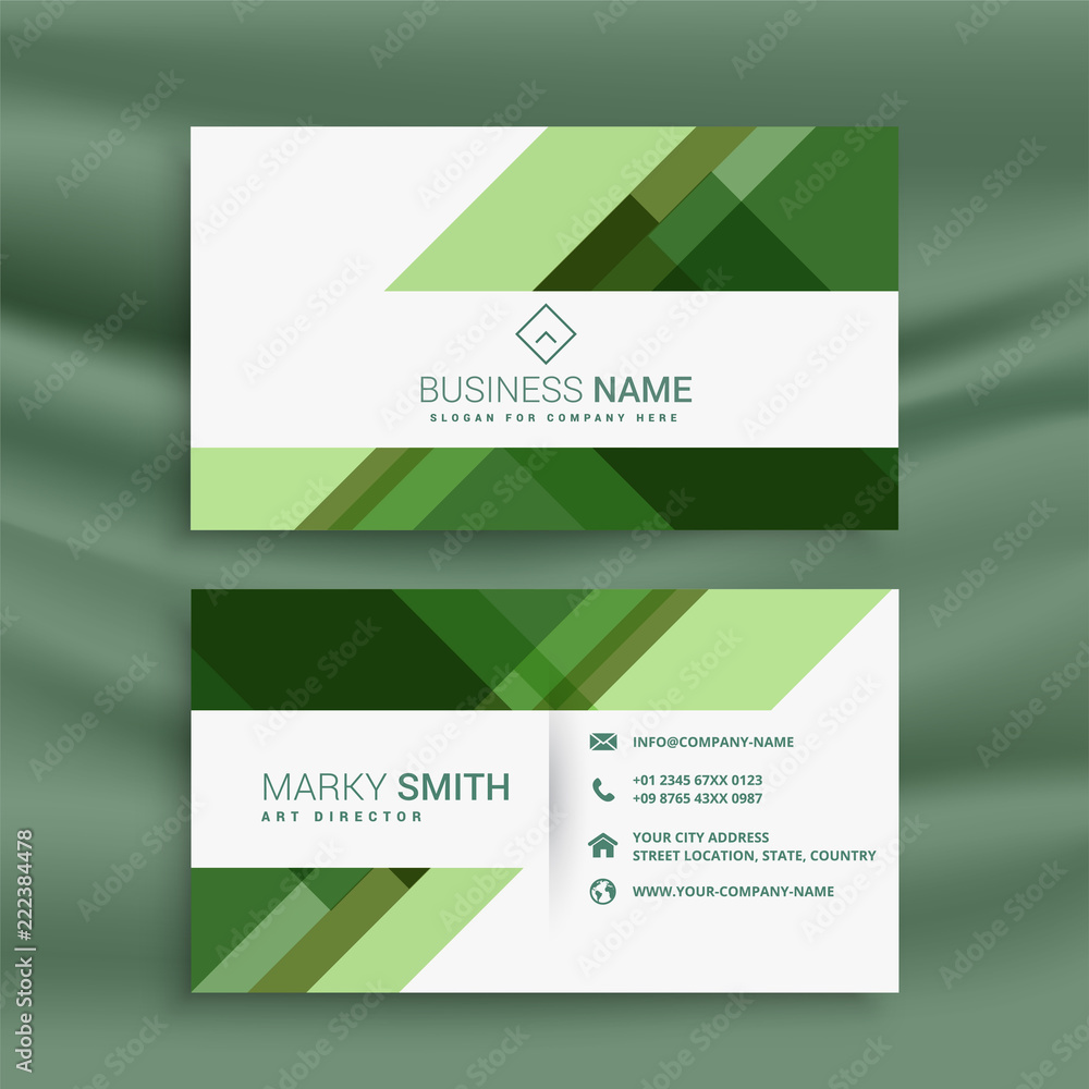 green abstract business card design green abstract business card design