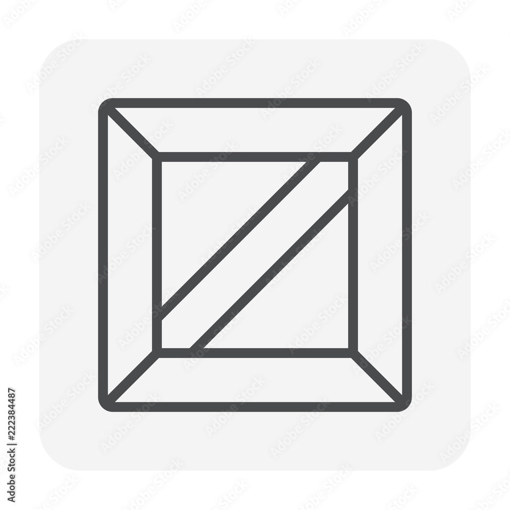 Wooden crate or square box vector icon. Container package of wood, timber and plank for cargo protection in industry i.e. warehouse storage, freight transport, delivery and shipping. Editable stroke. Wooden crate or square box vector icon. Container package of wood, timber and plank for cargo protection in industry i.e. warehouse storage, freight transport, delivery and shipping. Editable stroke.