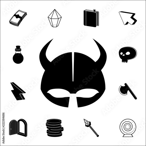 knight helmet icon. Game icons universal set for web and mobile