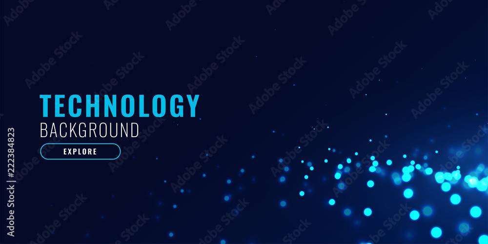 abstract technology background with glowing blue particle dots abstract technology background with glowing blue particle dots
