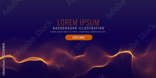abstract glowing dots mesh background