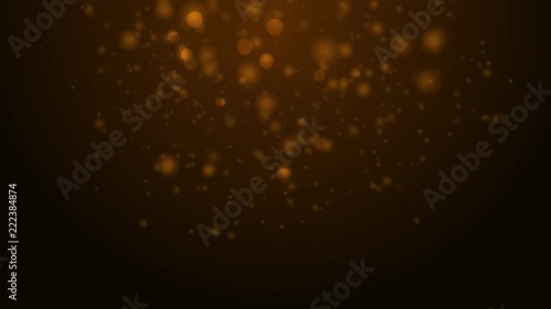 abstract gold bokeh background with particles 
