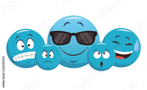 Set of chat emoticons