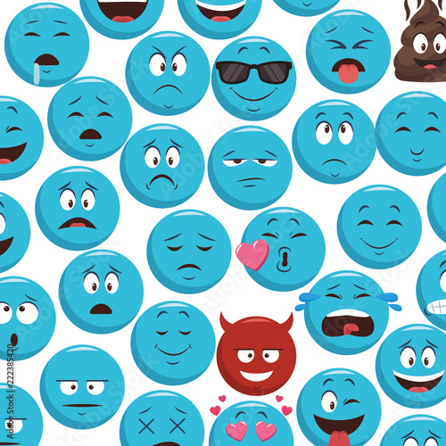 Emoticons pattern background