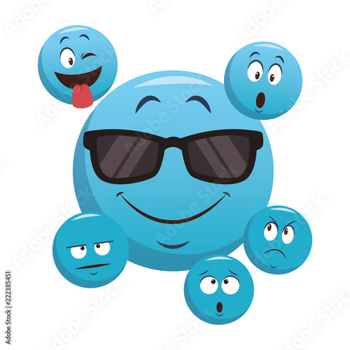 Set of chat emoticons