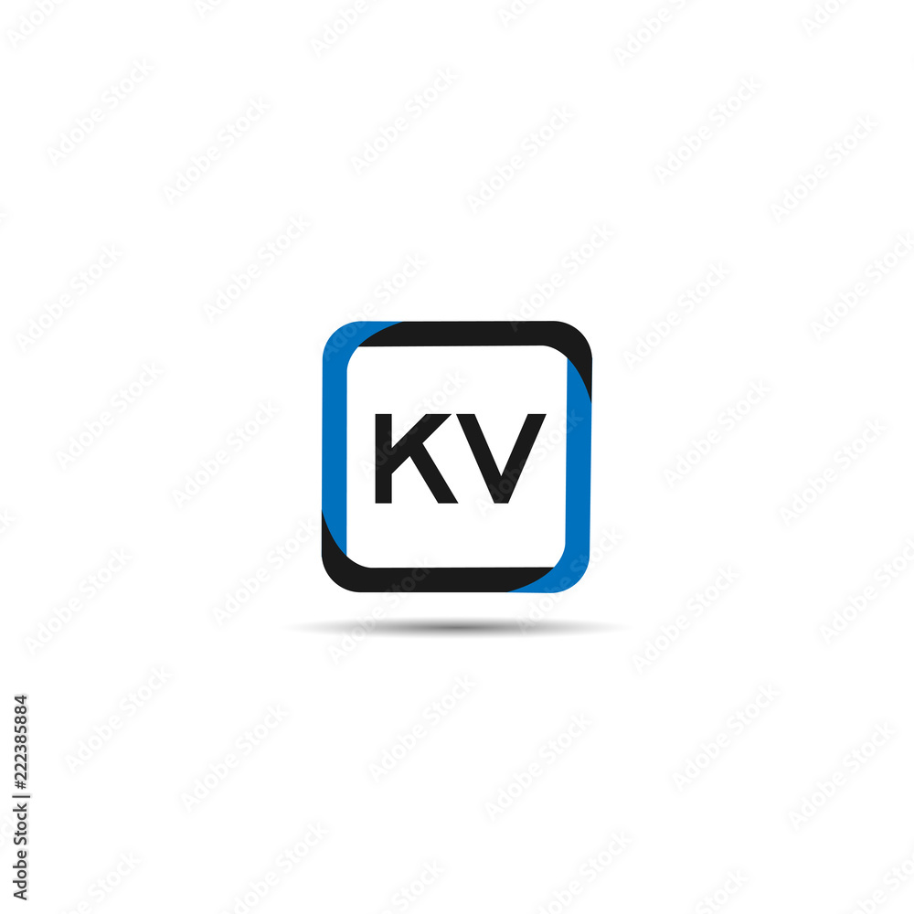 Initial Letter KV Logo Template Design Initial Letter KV Logo Template Design