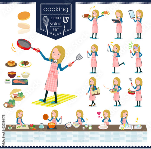 flat type school girl White_cooking