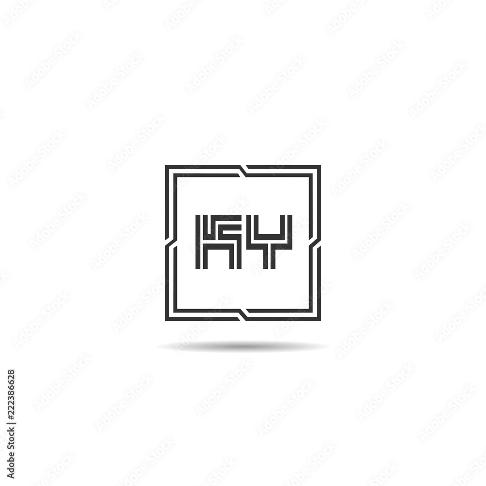 Initial Letter KY Logo Template Design