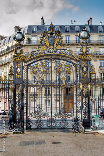 Large black park gate photo