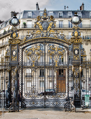 Large black park gate photo