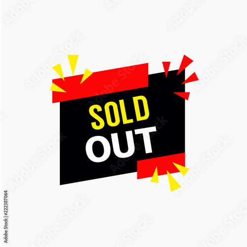 Sold Out Vector Template Design Illustration
