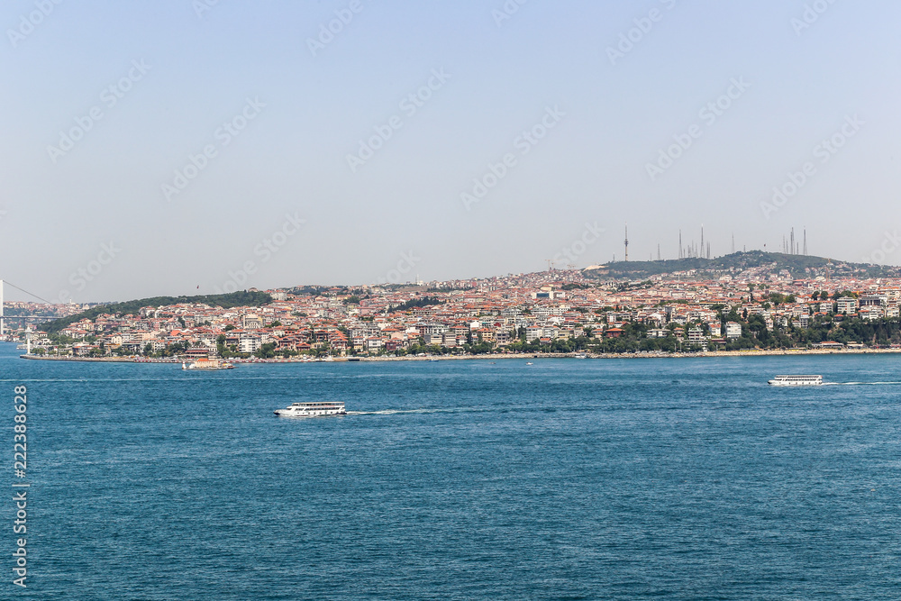 Scenic view of Istanbul overlooking the Bosphorus landscape