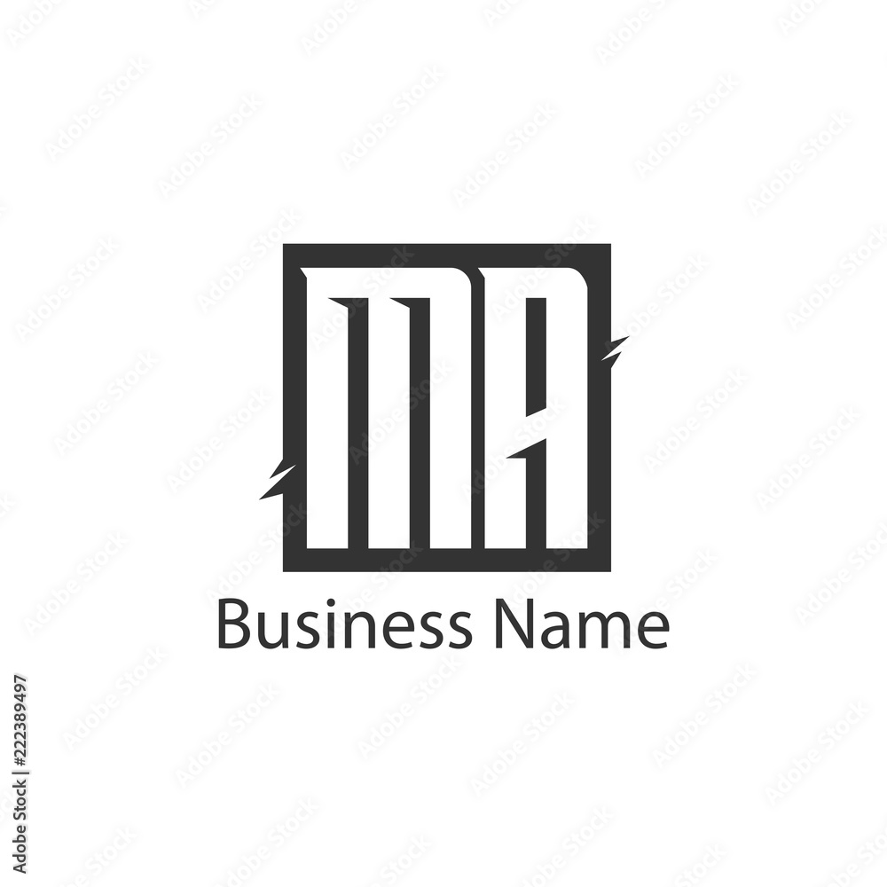 Initial Letter MA Logo Template Design