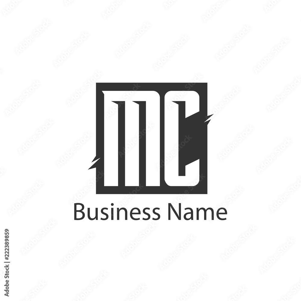 Initial Letter MC Logo Template Design