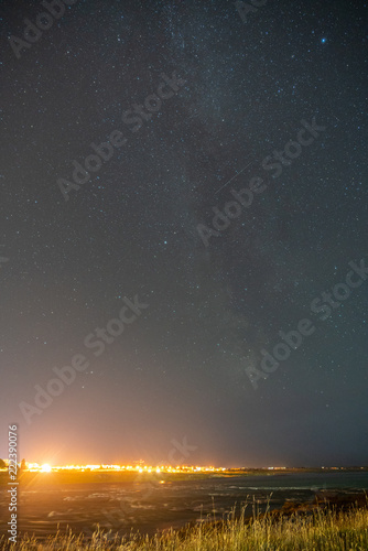 Aurora and stars in Iceland summer