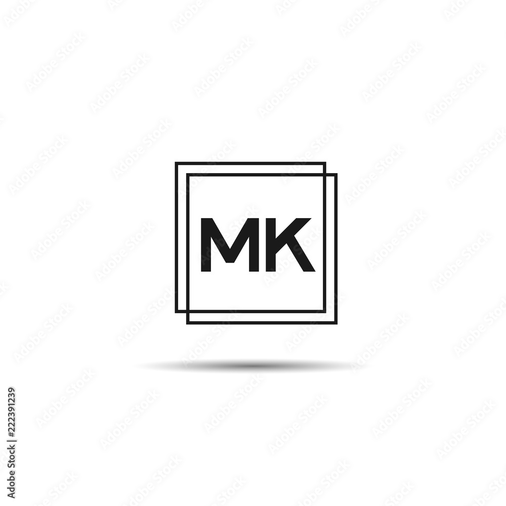 Initial Letter MK Logo Template Design Initial Letter MK Logo Template Design