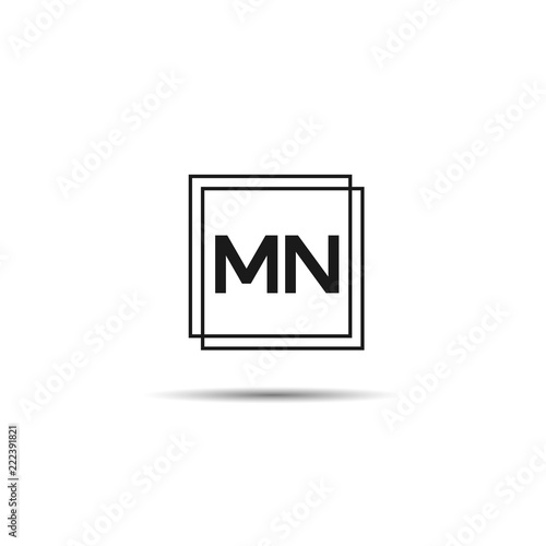 Initial Letter MN Logo Template Design