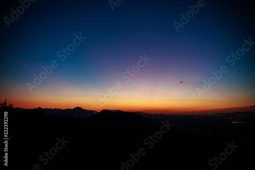 Wallpaper Mural setting sun with vivid sky colors Torontodigital.ca