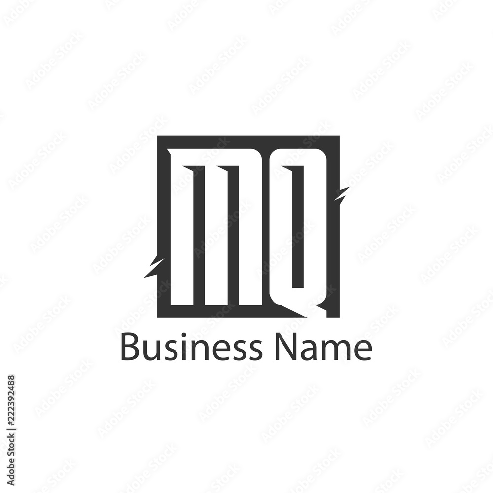 Initial Letter MQ Logo Template Design