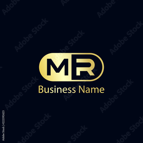 Initial Letter MR Logo Template Design