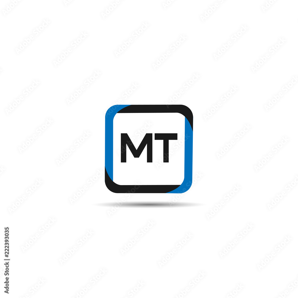 Initial Letter MT Logo Template Design Initial Letter MT Logo Template Design
