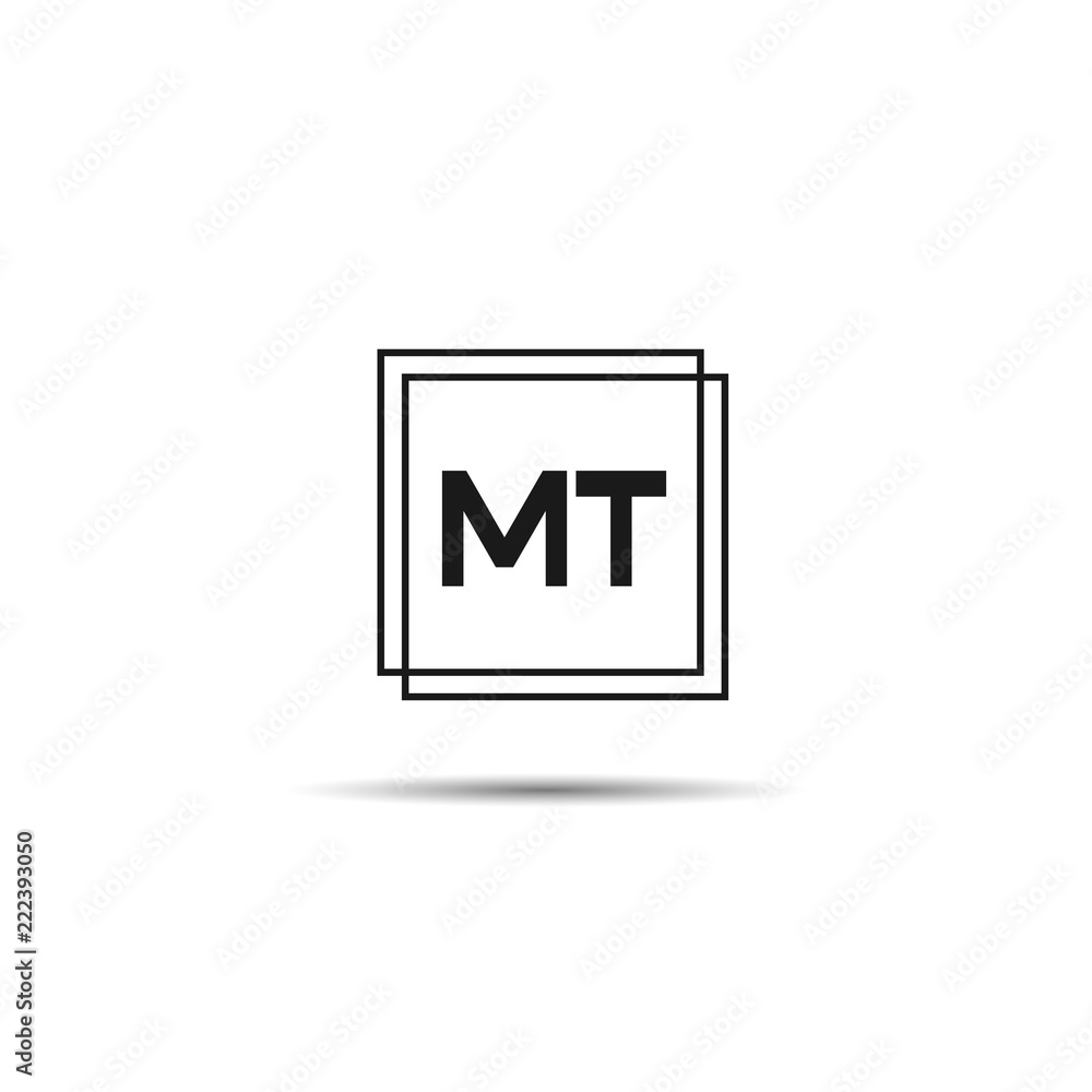 Initial Letter MT Logo Template Design Initial Letter MT Logo Template Design