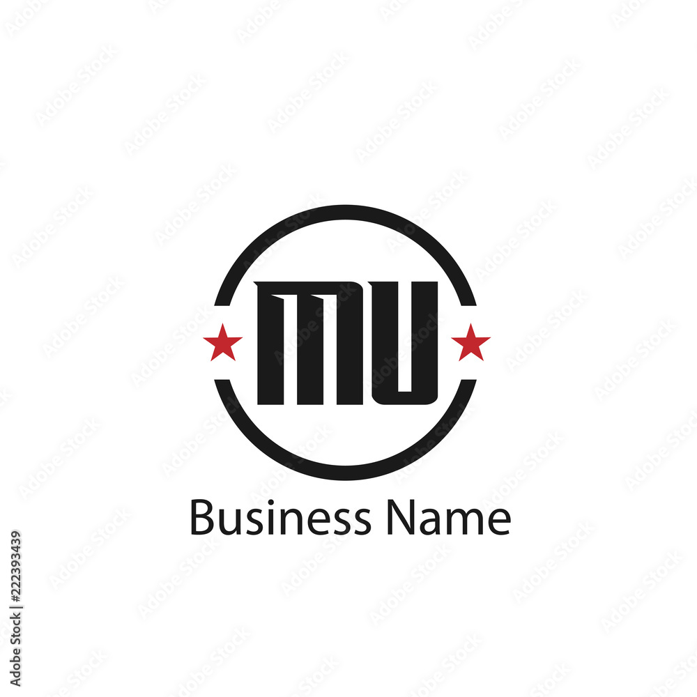 Initial Letter MU Logo Template Design Initial Letter MU Logo Template Design