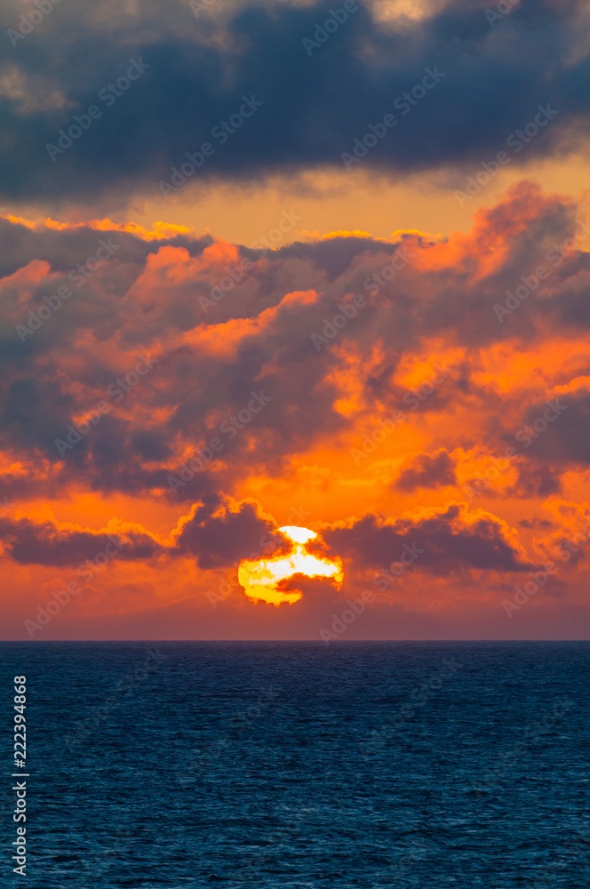 Fototapeta premium Sunset in Porto Moniz. Madeira. Portugal