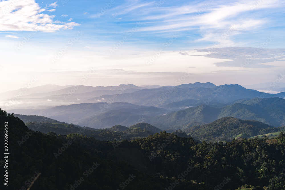 Fototapeta premium Sky and mountain views nature 