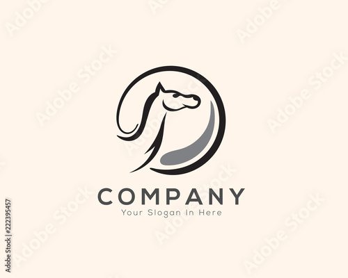 Circle with head camel logo