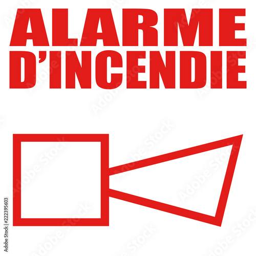 Logo alarme d'incendie.