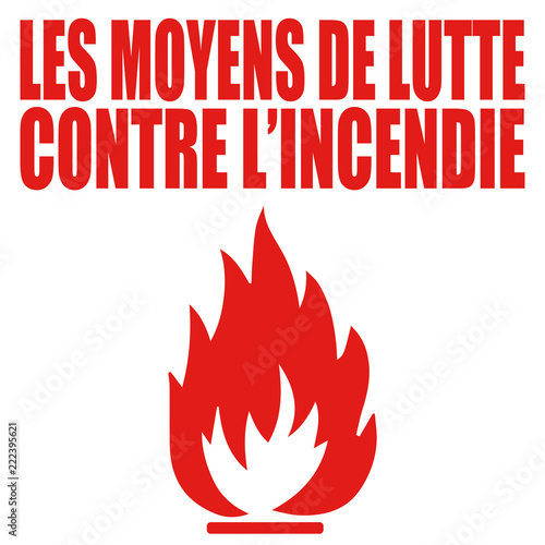 Logo moyens de lutte contre l'incendie.