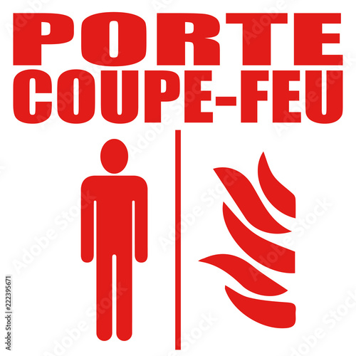 Logo porte coupe-feu.