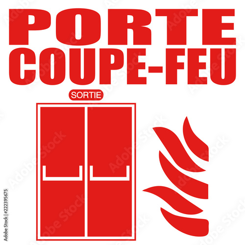 Logo porte coupe-feu.