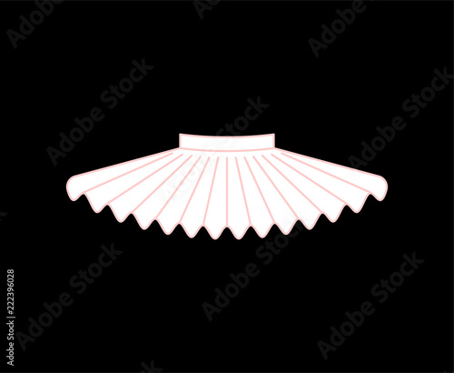 Ballet tutu isolated. Skirt of ballerina. vector illustration photo