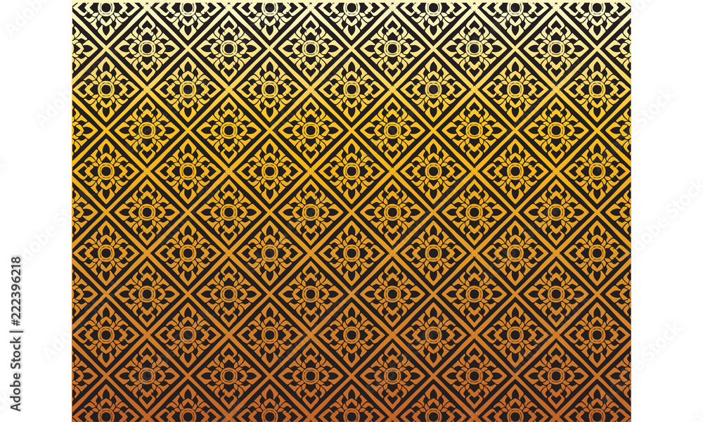 thai painting pattern, vector thai painting pattern, vector