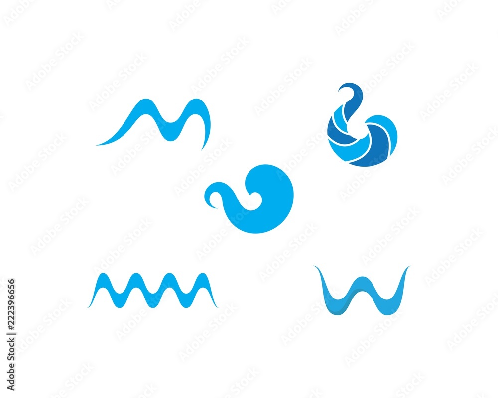 Water Wave symbol and icon Logo Template Water Wave symbol and icon Logo Template
