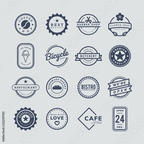 Collection of logo and badge vectors