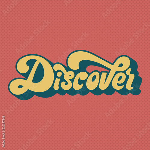 Discover word typography style illustration