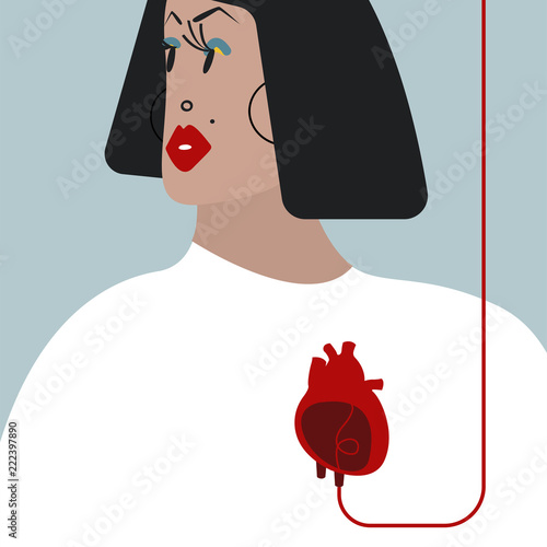 Colorful blood transfusion vector illustration
