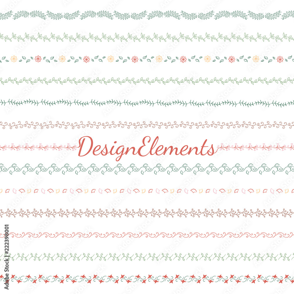Collection of divider design element vectors Collection of divider design element vectors