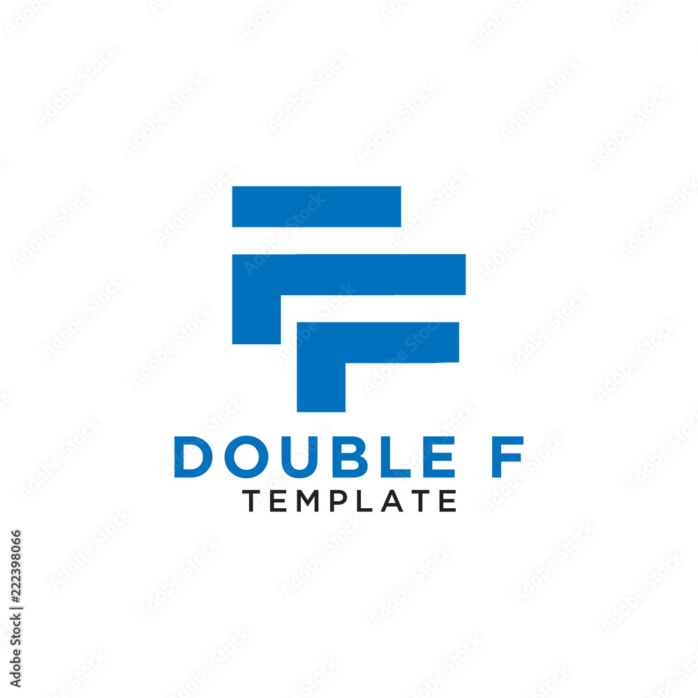 Letter double F logo design template vector Letter double F logo design template vector