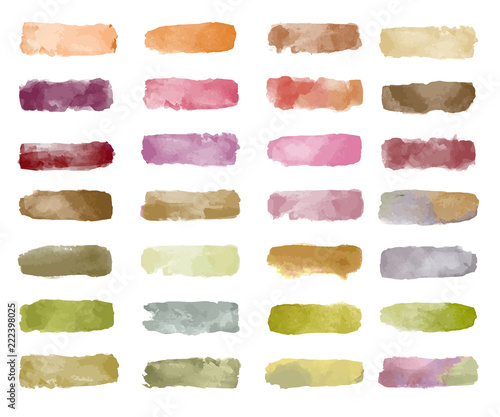 Colorful watercolor patch background vector