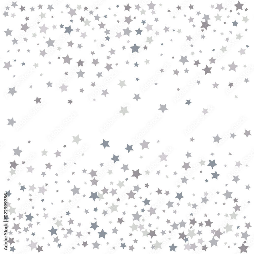 Silver glitter stars falling from the sky on white background. Abstract Background. Glitter pattern for banner. Vector illustration. Silver glitter stars falling from the sky on white background. Abstract Background. Glitter pattern for banner. Vector illustration.