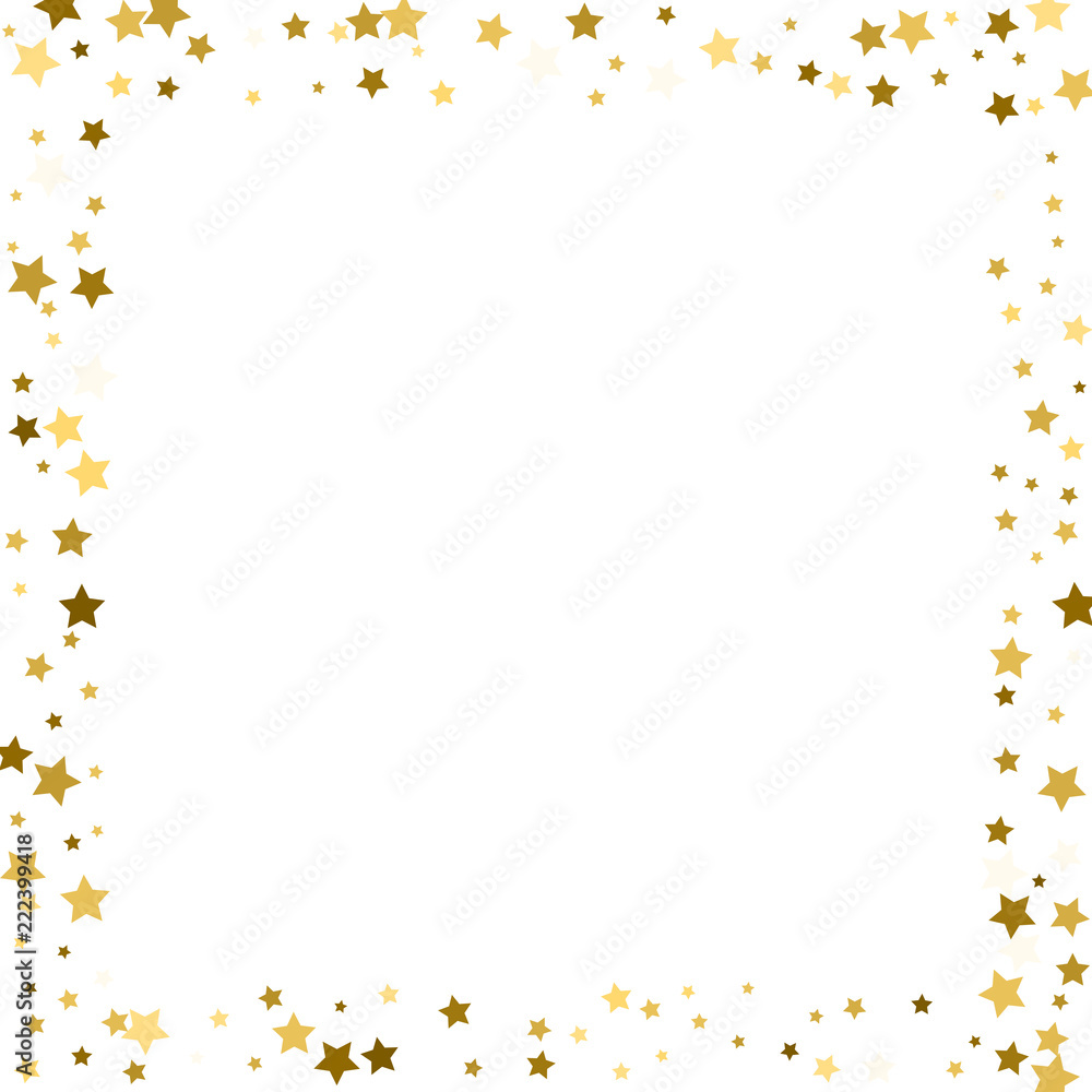 frame gold stars on a white background