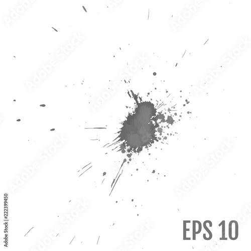 Splashes hand made tracing from sketch Vector Illustration. All