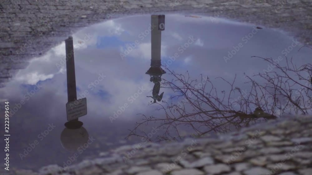 Stuttgart Schlossplatz Castle Closeup Landscape Germany Travel Destination Overcast Weather
