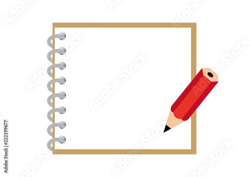 メモ帳と鉛筆のフレーム