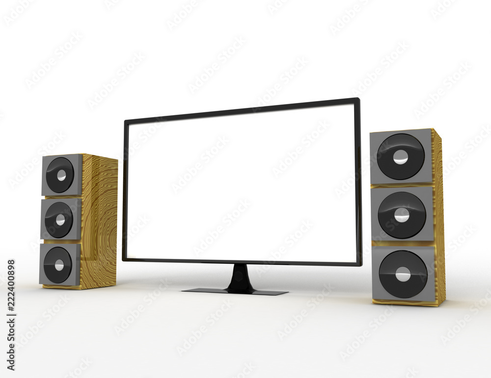 television with surround sound speakers