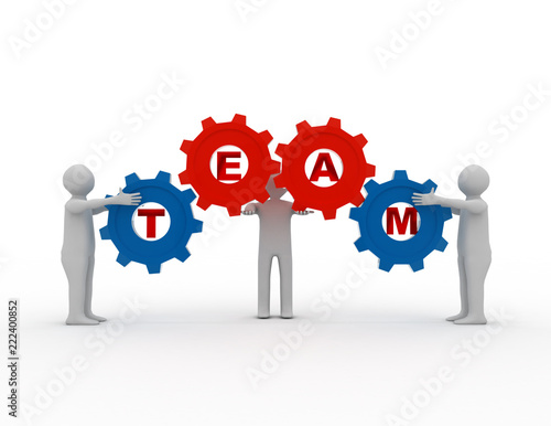 Teamwork concept with gears